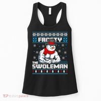 Frosty Swoleman Funny Christmas Workout Gym Weight Lifting Women's Tank Top thumb 0