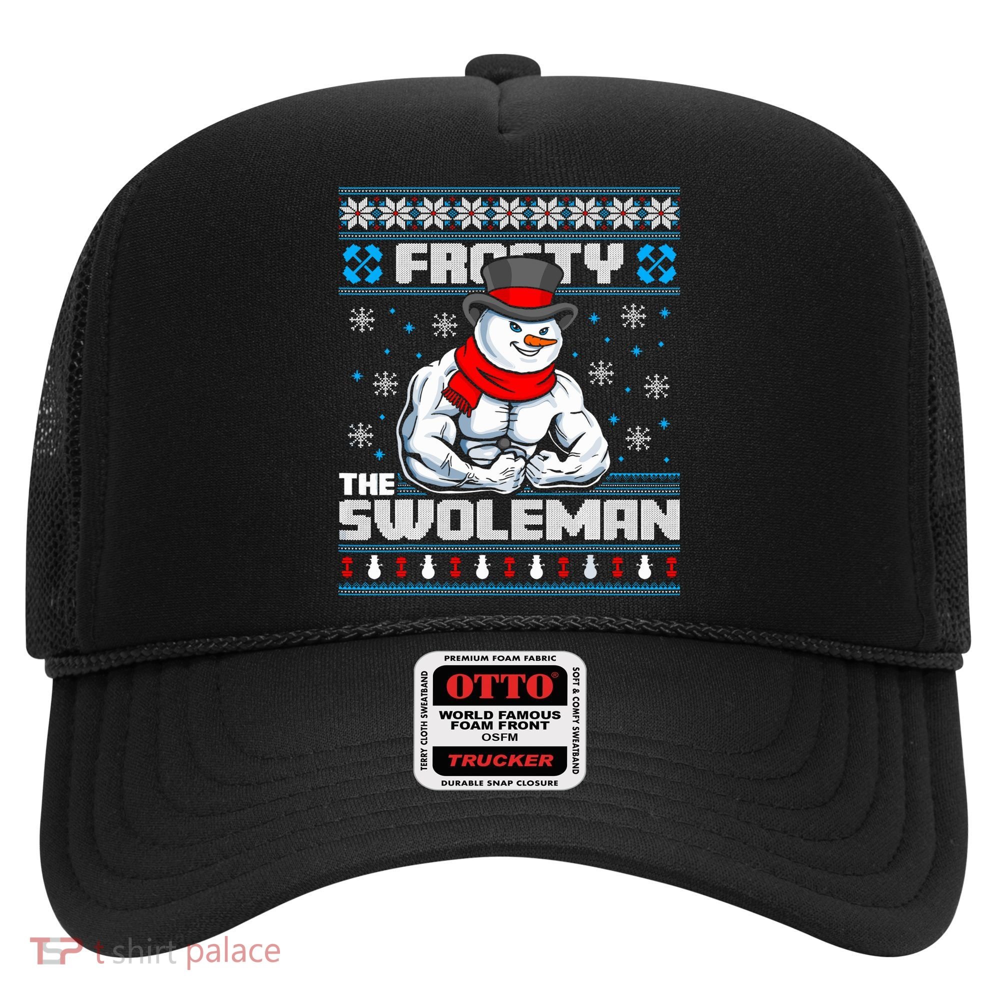 Frosty Swoleman Funny Christmas Workout Gym Weight Lifting Hat