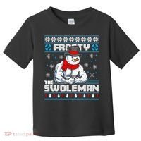 Frosty Swoleman Funny Christmas Workout Gym Weight Lifting Toddler T-Shirt thumb 0