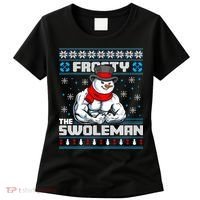 Frosty Swoleman Funny Christmas Workout Gym Weight Lifting Women's T-Shirt thumb 0