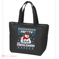 Frosty Swoleman Funny Christmas Workout Gym Weight Lifting Tote Bag thumb 3