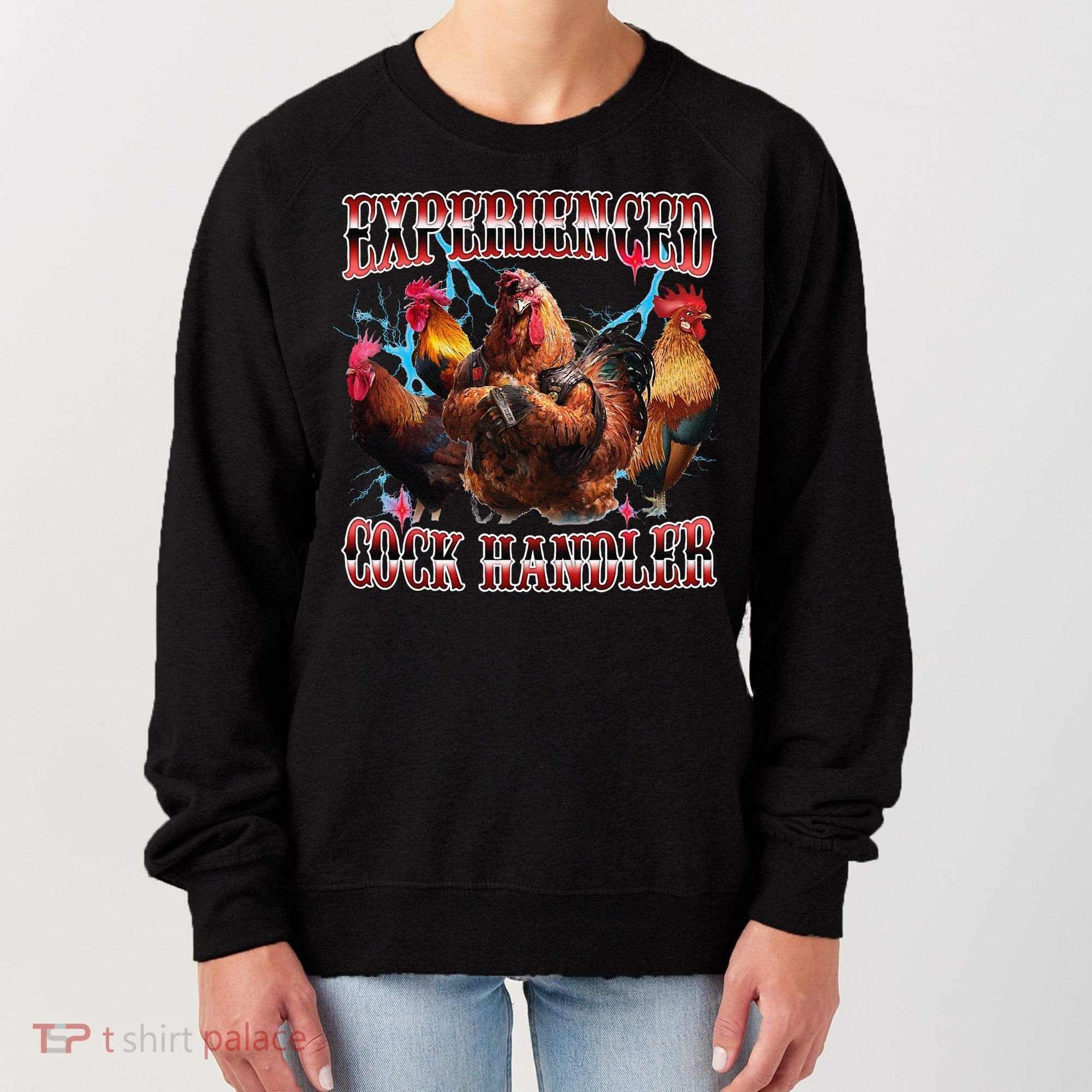 Funny Sayings For Adult Experienced Cock Handler Meme Dank Women's Sweatshirt