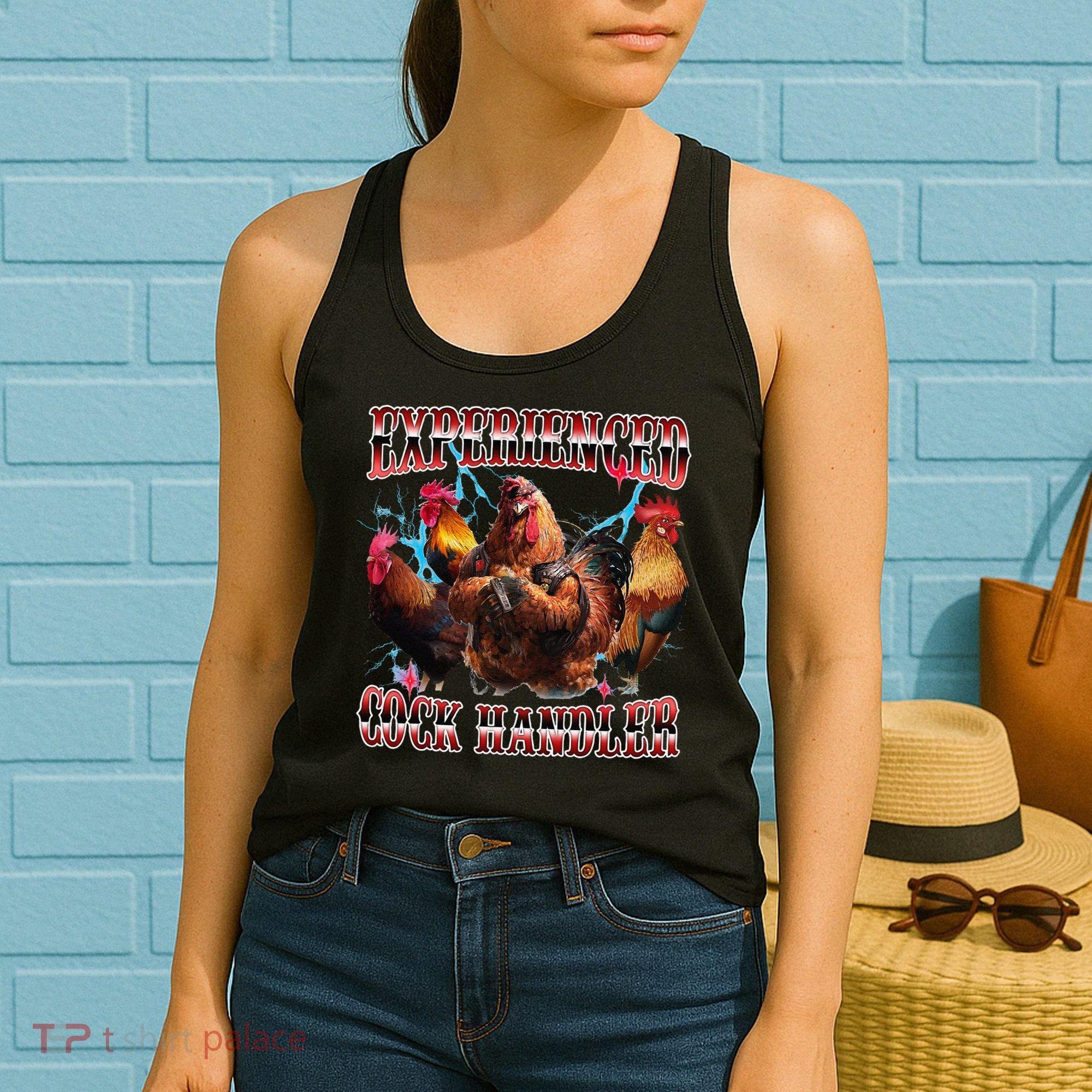 Funny Sayings For Adult Experienced Cock Handler Meme Dank Women's Tank Top