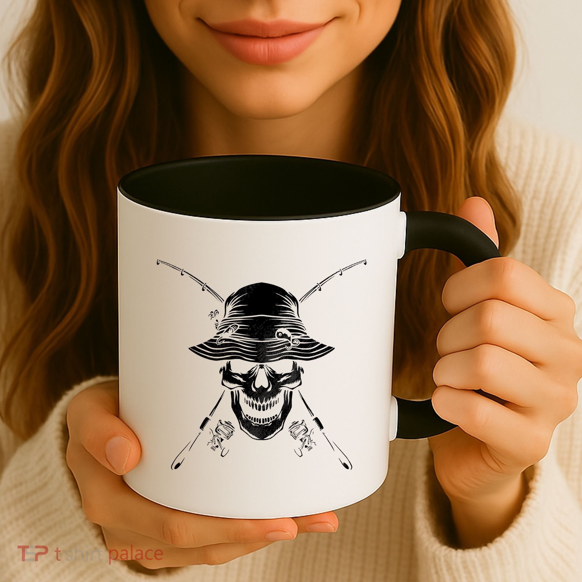 Fishing Skull Coffee Mug