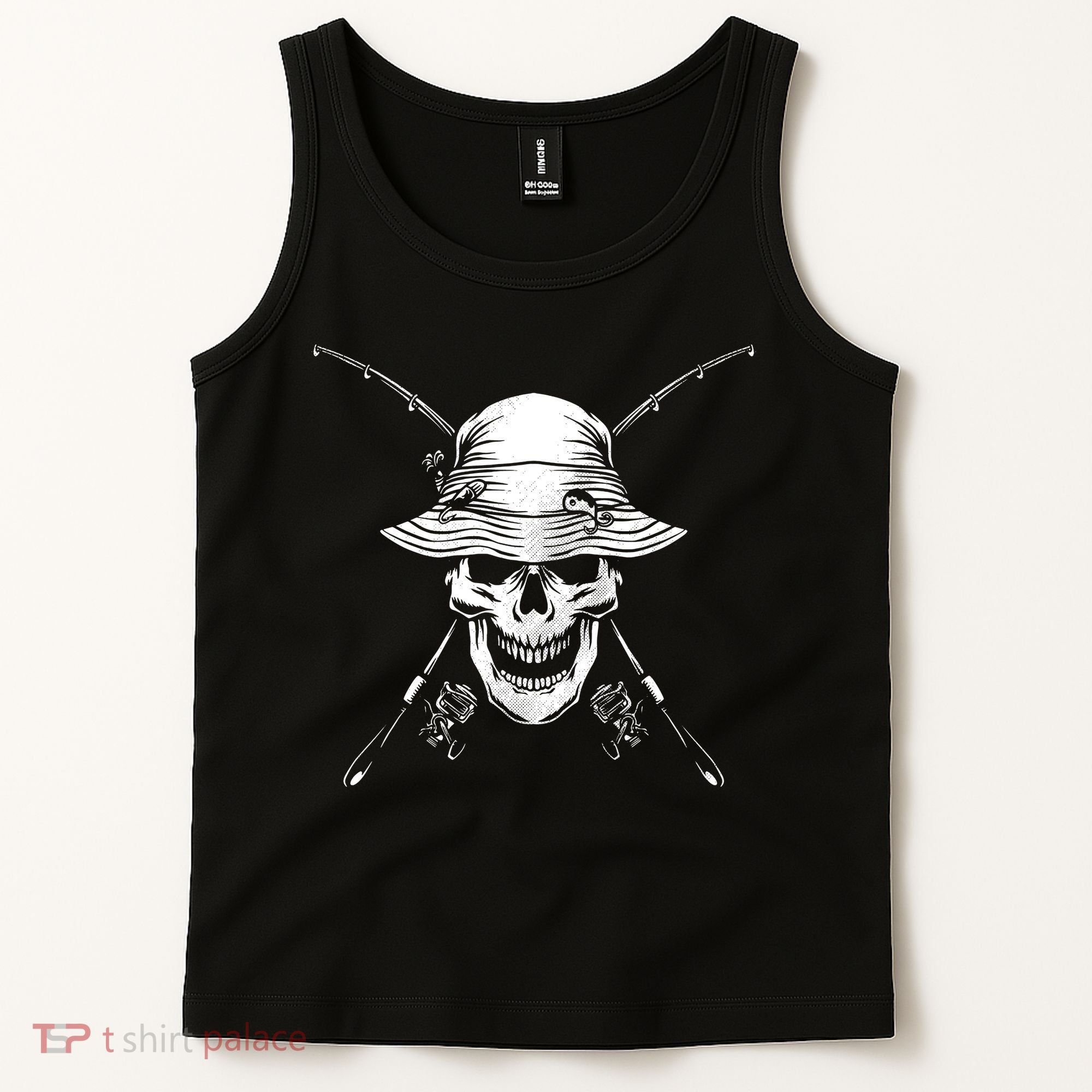 Fishing Skull Tank Top