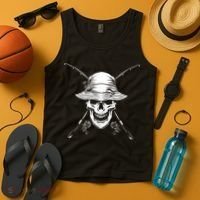 Fishing Skull Tank Top thumb 4