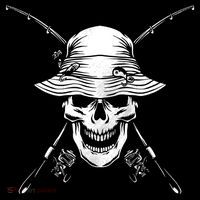Fishing Skull Tank Top thumb 6