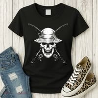Fishing Skull Women's T-Shirt thumb 3