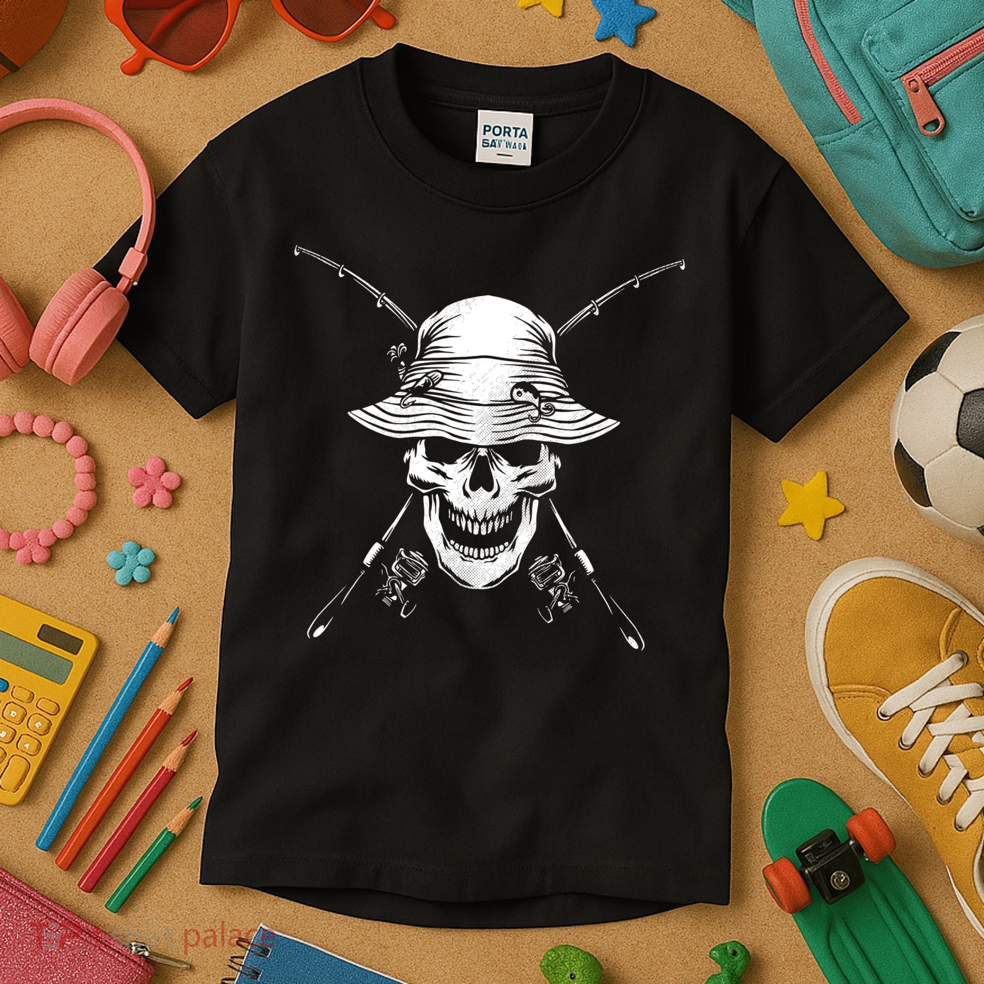 Fishing Skull Kids T-Shirt