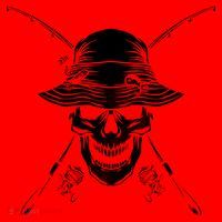 Fishing Skull Santa Hat thumb 1