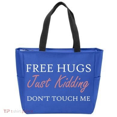 Funny Sarcastic Free Hugs Just Ding Don't Touch Me Gift Tote Bag
