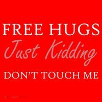 Funny Sarcastic Free Hugs Just Ding Don't Touch Me Gift Santa Hat thumb 1