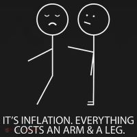 Funny Stick Figure Inflation Cost Arm And A Leg Pun Humor Hoodie thumb 7