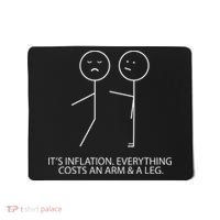 Funny Stick Figure Inflation Cost Arm And A Leg Pun Humor Mousepad thumb 0