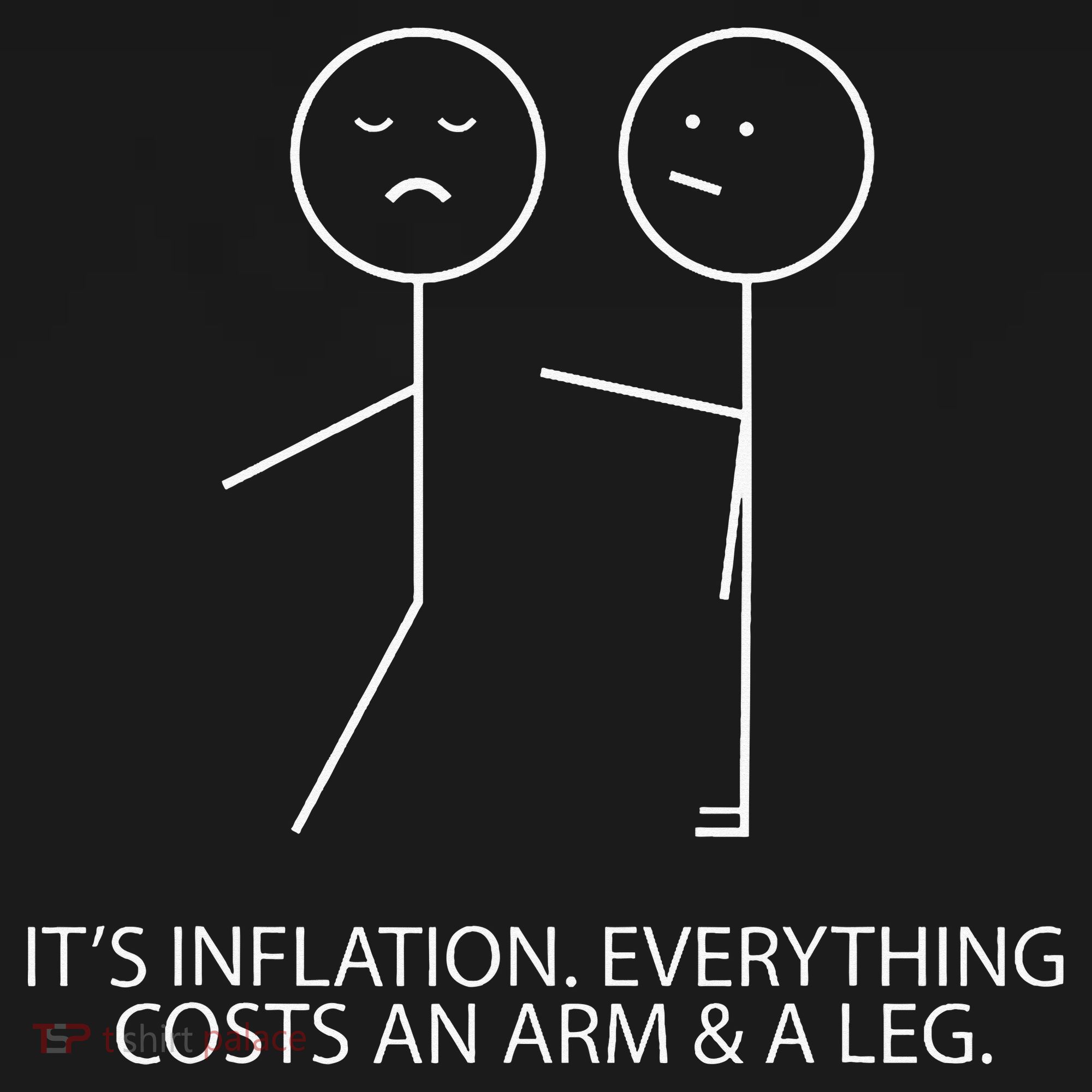 Funny Stick Figure Inflation Cost Arm And A Leg Pun Humor Mousepad