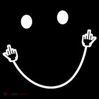 Funny Smile Face Middle Finger Sarcasm Meme Quote Gift Ornament thumb 1