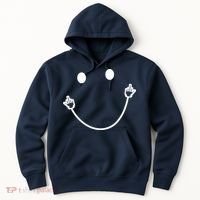 Funny Smile Face Middle Finger Sarcasm Meme Quote Gift Hoodie thumb 0