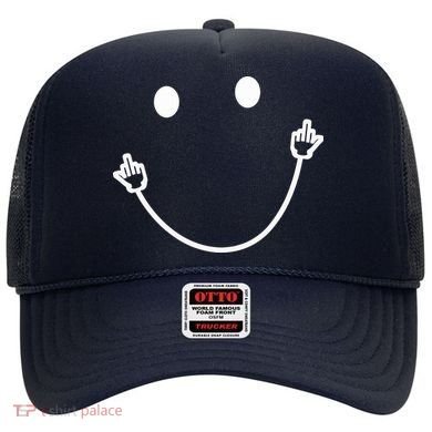 Funny Smile Face Middle Finger Sarcasm Meme Quote Gift Hat