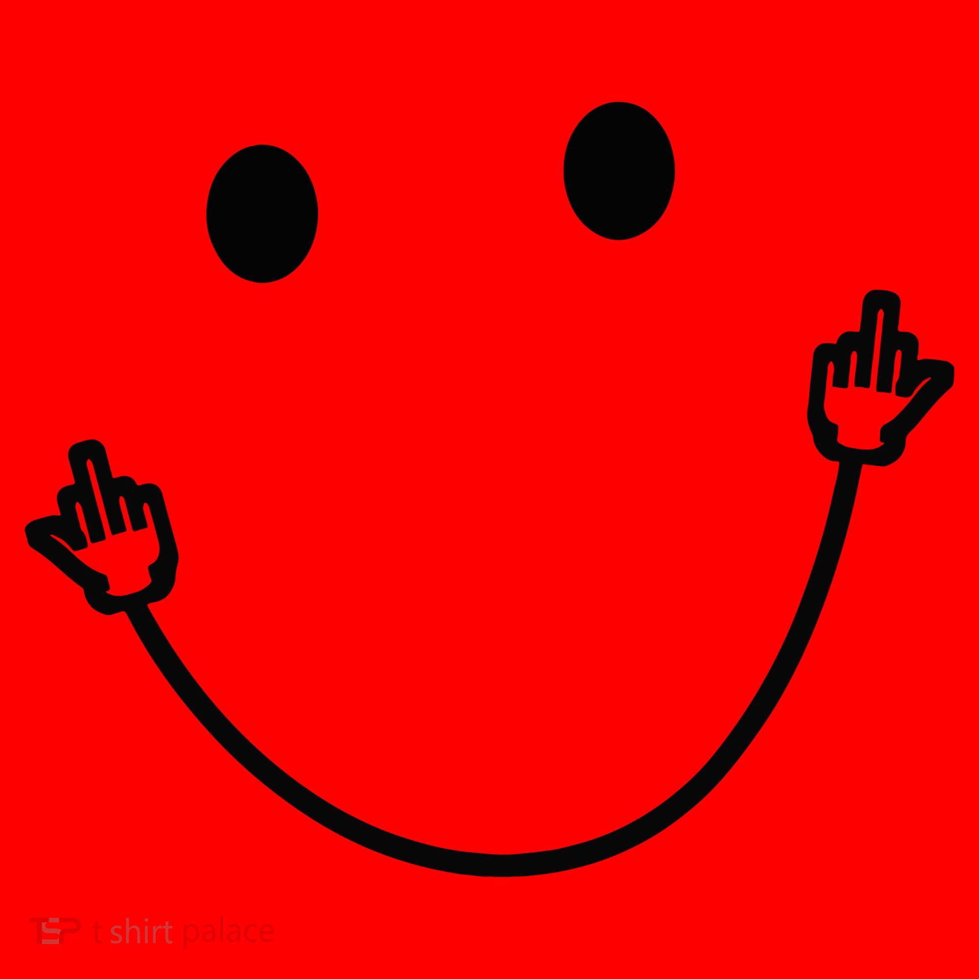 Funny Smile Face Middle Finger Sarcasm Meme Quote Gift Santa Hat
