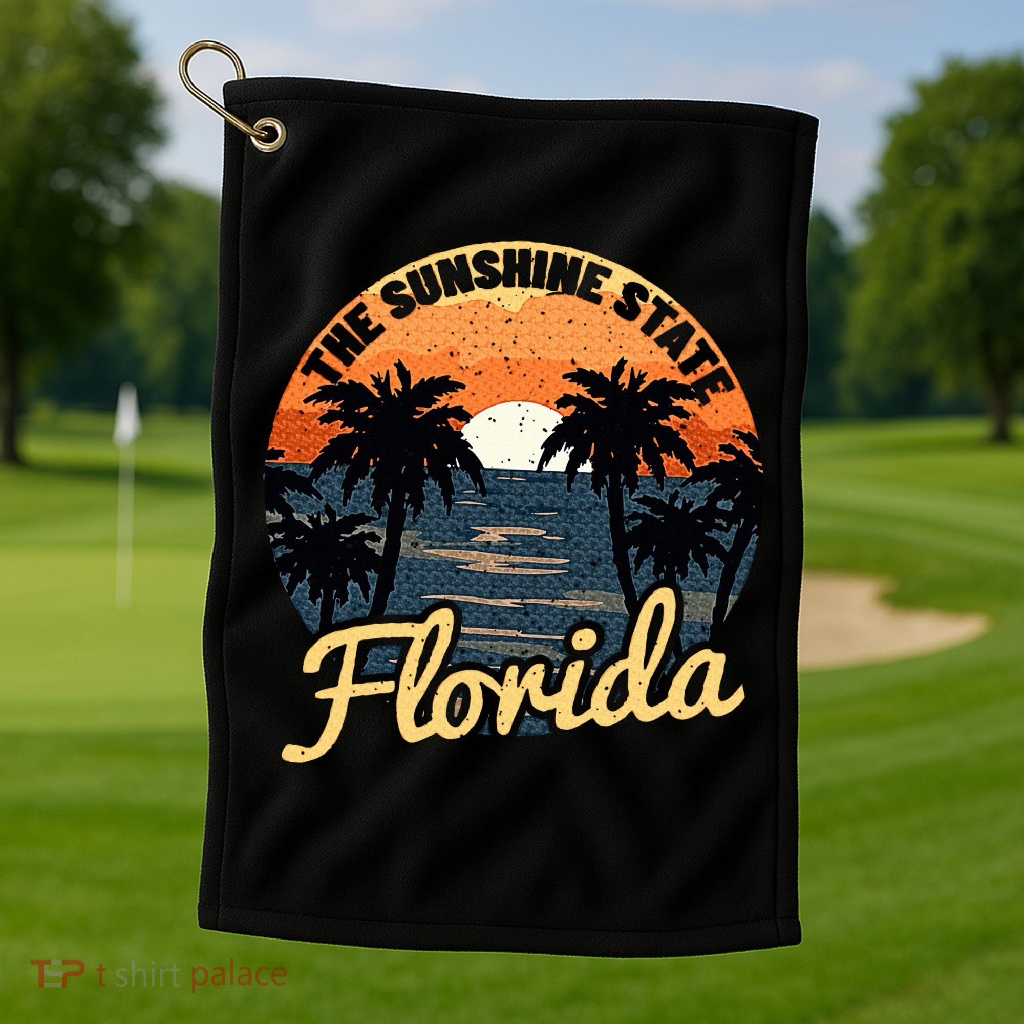 Florida Sunset Golf Towel