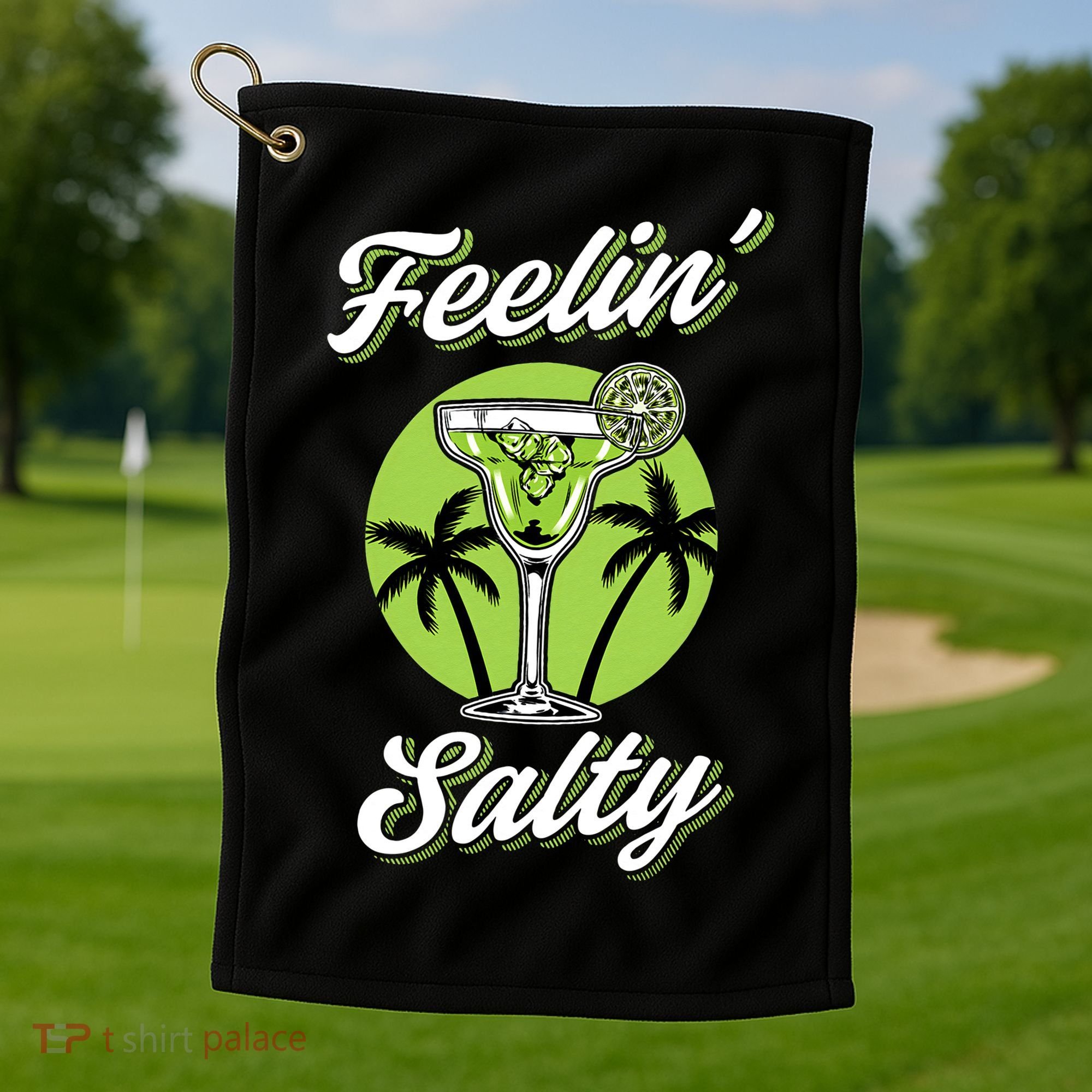 Feeling Salty Funny Cinco De Mayo Margarita Mexican Golf Towel