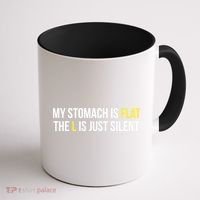 Flat Stomach Funny Saying Coffee Mug thumb 1
