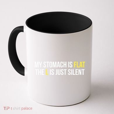 Flat Stomach Funny Saying Coffee Mug