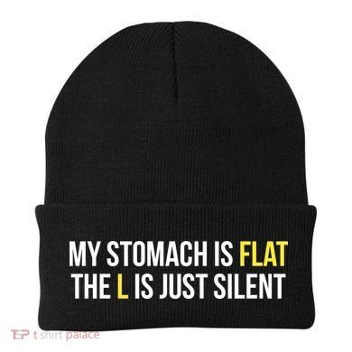 Flat Stomach Funny Saying Beanie