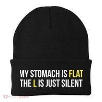 Flat Stomach Funny Saying Beanie thumb 0