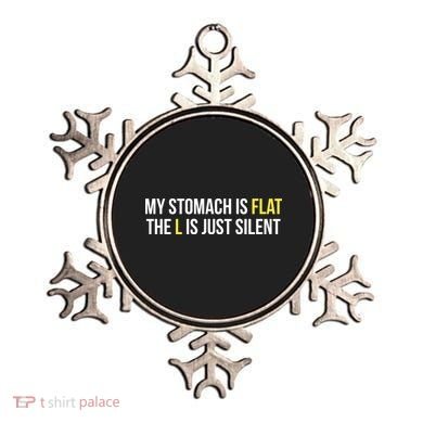 Flat Stomach Funny Saying Ornament