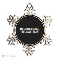 Flat Stomach Funny Saying Ornament thumb 0