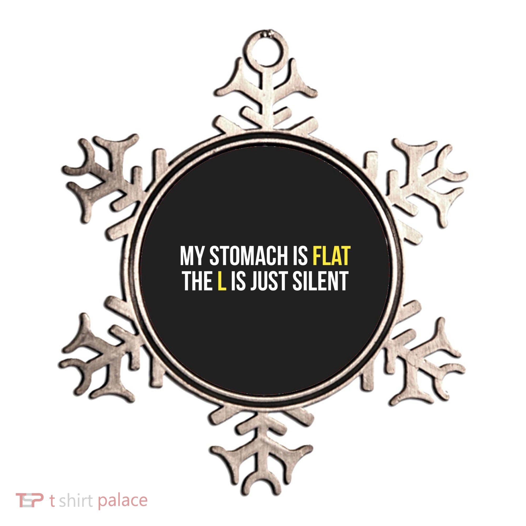 Flat Stomach Funny Saying Ornament