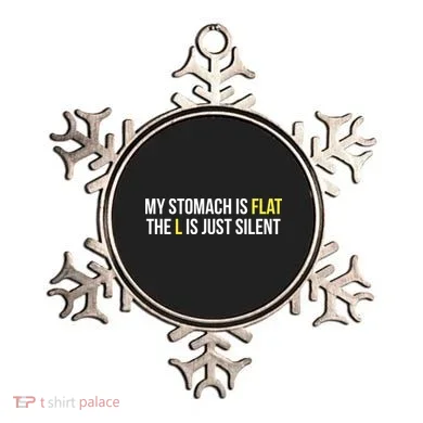Flat Stomach Funny Saying Ornament