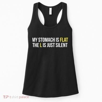 Flat Stomach Funny Saying Women's Tank Top