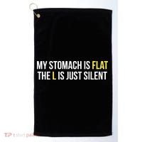 Flat Stomach Funny Saying Golf Towel thumb 0
