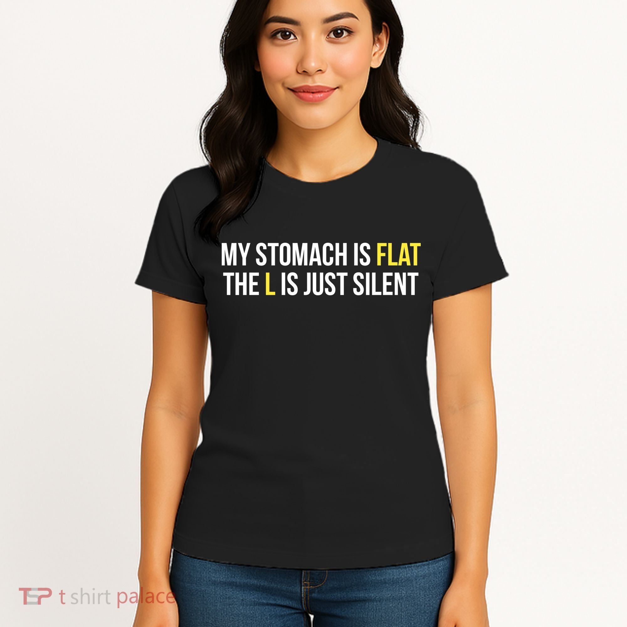 Flat Stomach Funny Saying Women's T-Shirt