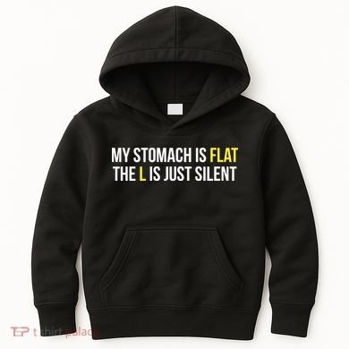 Flat Stomach Funny Saying Kids Hoodie