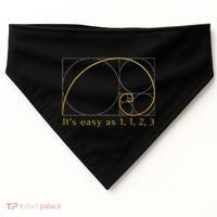 Fibonacci Spiral Fibonacci Sequence Fibonacci Golden Ratio USA-Made Doggie Bandana thumb 0