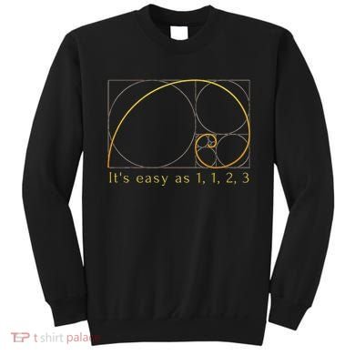 Fibonacci Spiral Fibonacci Sequence Fibonacci Golden Ratio Sweatshirt