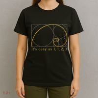 Fibonacci Spiral Fibonacci Sequence Fibonacci Golden Ratio T-Shirt thumb 4
