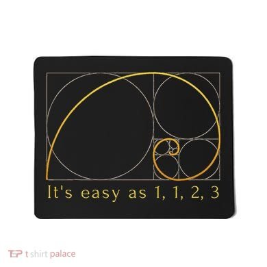 Fibonacci Spiral Fibonacci Sequence Fibonacci Golden Ratio Mousepad
