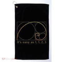 Fibonacci Spiral Fibonacci Sequence Fibonacci Golden Ratio Golf Towel thumb 0