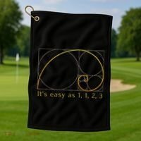 Fibonacci Spiral Fibonacci Sequence Fibonacci Golden Ratio Golf Towel thumb 1
