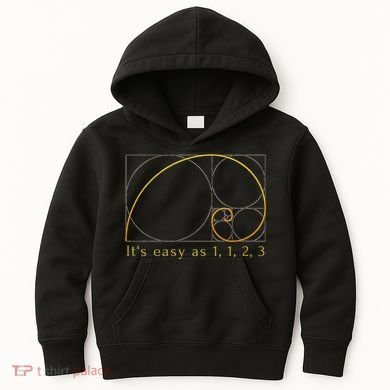 Fibonacci Spiral Fibonacci Sequence Fibonacci Golden Ratio Kids Hoodie