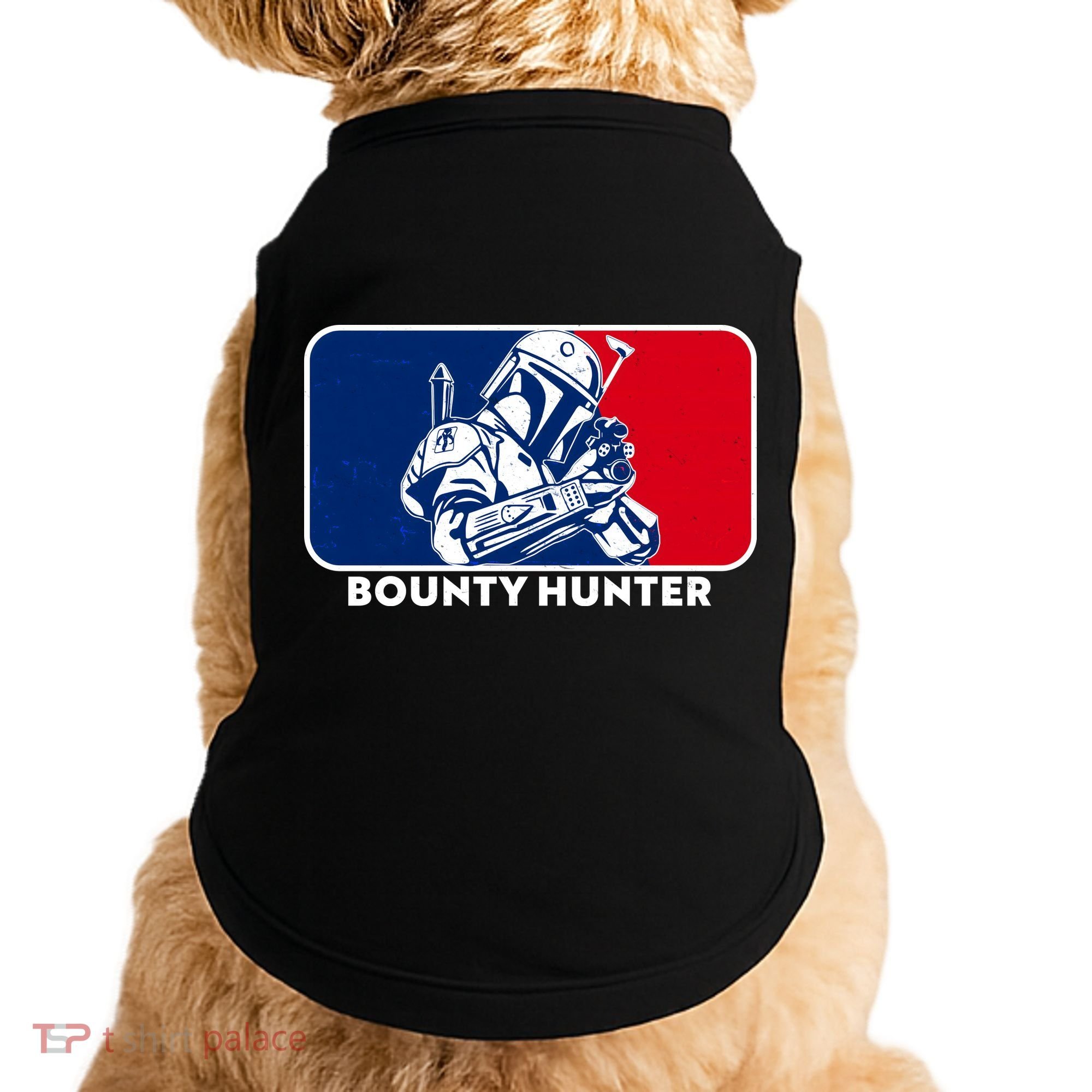 Funny Sci Fi Bounty Hunter Sports Logo Doggie Tank