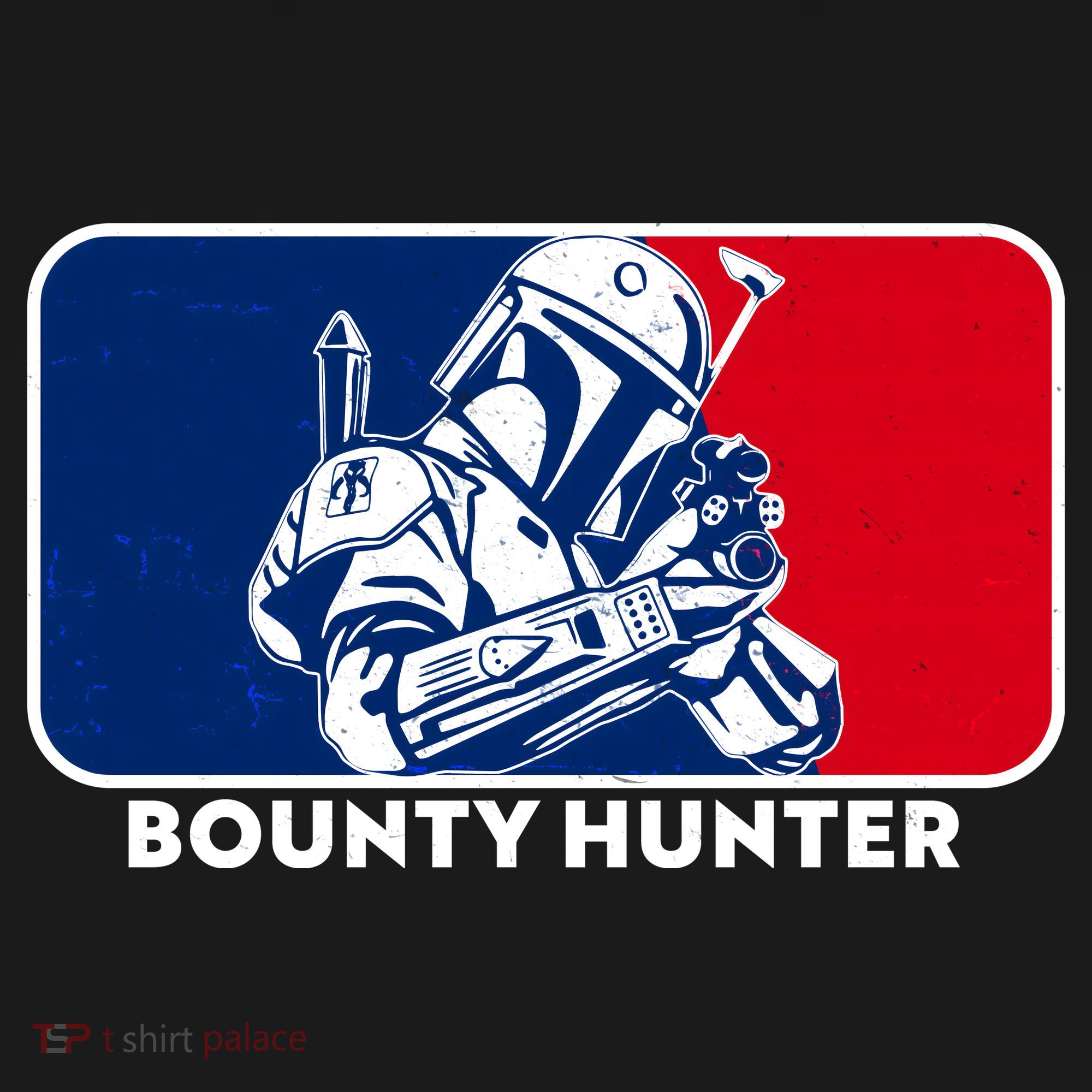 Funny Sci Fi Bounty Hunter Sports Logo USA-Made Doggie Bandana