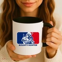 Funny Sci Fi Bounty Hunter Sports Logo Coffee Mug thumb 3