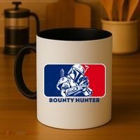 Funny Sci Fi Bounty Hunter Sports Logo Coffee Mug thumb 4