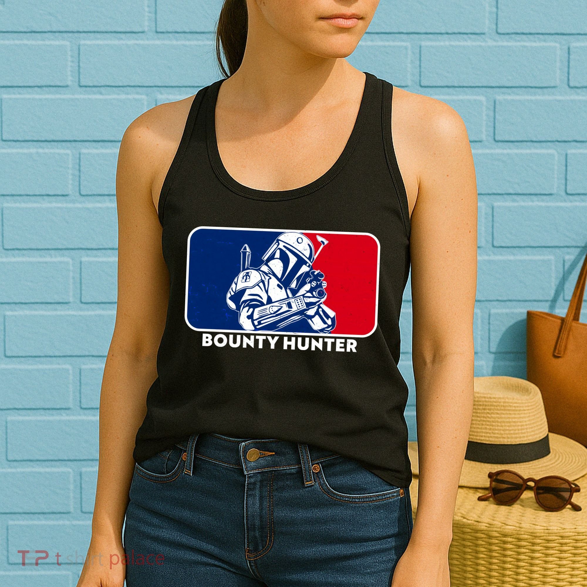 Funny Sci Fi Bounty Hunter Sports Logo Women's Tank Top