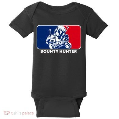 Funny Sci Fi Bounty Hunter Sports Logo Baby Bodysuit